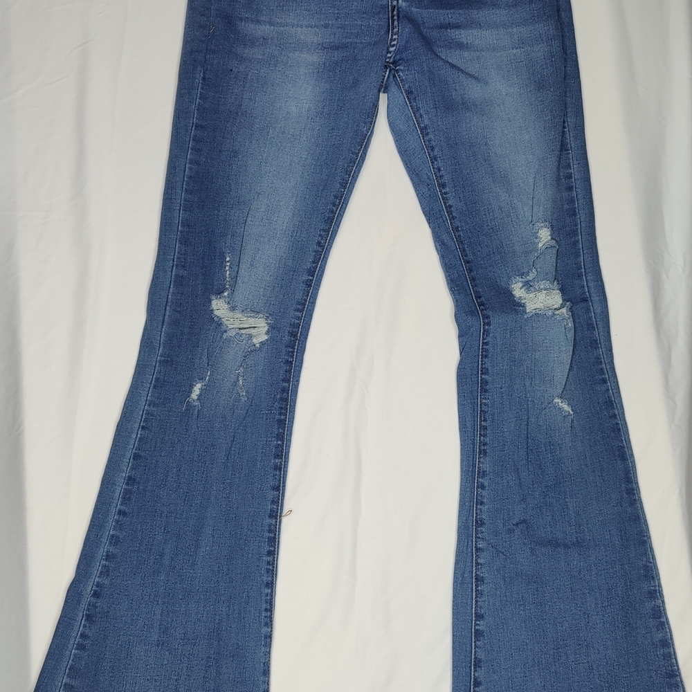 Simple Society Women's High-Rise Button-Fly Jeans — Classic Blue - Picture 8 of 9